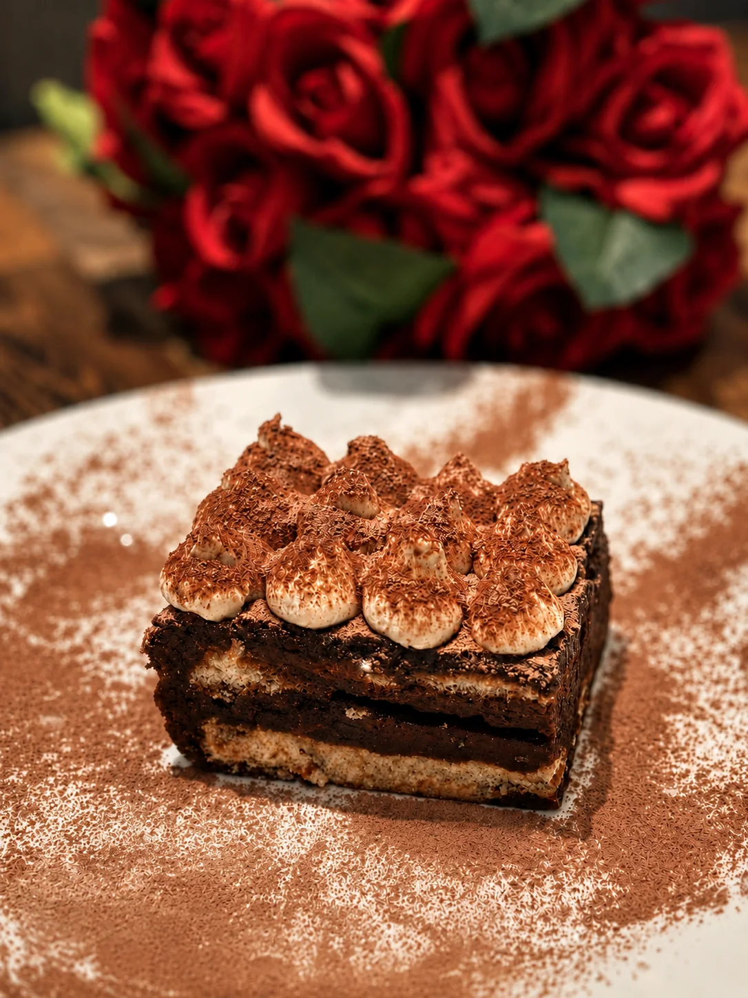 Tiramisu brownie served at Michelangelos